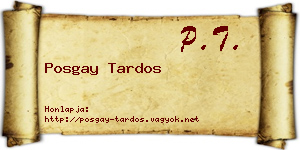 Posgay Tardos névjegykártya